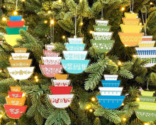Load image into Gallery viewer, Pyrex-Inspired Ornament Double-Sided Acrylic Retro Christmas