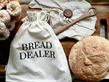Load image into Gallery viewer, Reusable Lined Bread Bag "Bread Dealer"