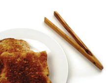 Load image into Gallery viewer, Olive Wood Toast Tongs