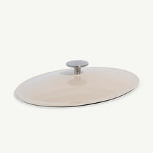 Load image into Gallery viewer, Made In Oval Enameled Cast Iron Dutch Oven Antique White