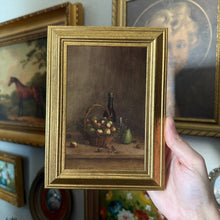 Load image into Gallery viewer, Vintage Style Moody Fruits In Basket Art Print Framed 4x6