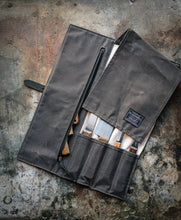 Load image into Gallery viewer, Waxed Canvas Compact Knife Roll (Olive)