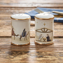 Load image into Gallery viewer, Away in the Manger Salt & Pepper Set