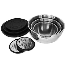 Load image into Gallery viewer, Stainless Steel 9-Piece Mixing Bowl Set