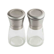 Load image into Gallery viewer, 6 oz Glass Salt & Pepper Grinding Mill, Set of 2