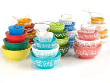 Load image into Gallery viewer, Miniature Pyrex Bowl Stack Ornament (Various Styles)