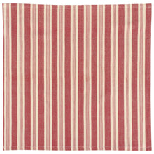 Load image into Gallery viewer, Red Candy Stripe Cotton Napkin