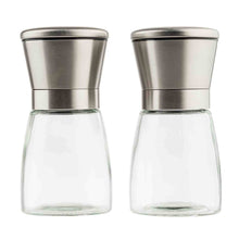 Load image into Gallery viewer, 6 oz Glass Salt & Pepper Grinding Mill, Set of 2