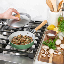 Load image into Gallery viewer, Cardamom™ 8" Ceramic Nonstick Skillet with Stainless Steel Lid | Nordic Ware