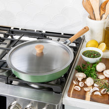 Load image into Gallery viewer, Cardamom™ Ceramic Nonstick 12 Inch Skillet with Stainless Steel Lid | Nordic Ware