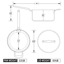 Load image into Gallery viewer, Eater 4 Quart Stainless Steel Saucepan w/Lid (Can Special Order if Out of Stock)