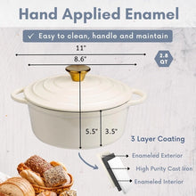 Load image into Gallery viewer, 5qt Enameled Cast Iron Dutch Oven (Various Colors)