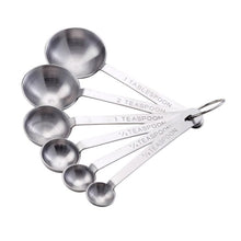 Load image into Gallery viewer, 18/8 Stainless Steel Measuring Spoons, 6 Pc Set