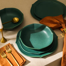 Load image into Gallery viewer, Baskerville Stoneware Dinnerware Set - Green