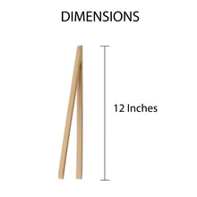 Load image into Gallery viewer, Bamboo Toast Tongs 12 inch
