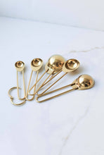 Load image into Gallery viewer, Auric Gold Stainless Steel Measuring Spoon Set