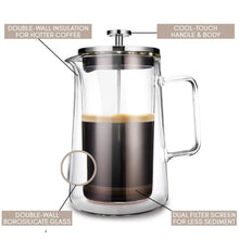 Load image into Gallery viewer, Kaffe Double-Wall Glass French Press Coffee Maker