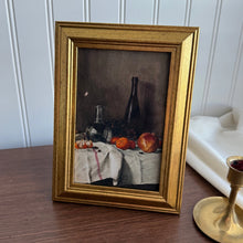 Load image into Gallery viewer, Vintage Style Moody Fruits On Table Framed Art Print 4x6