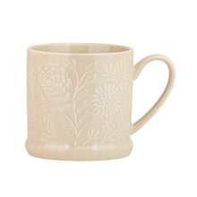 Load image into Gallery viewer, Embossed Floral Ceramic Mug 18 oz.