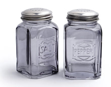 Load image into Gallery viewer, Retro Glass Salt & Pepper Set - Gray