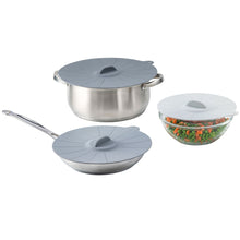 Load image into Gallery viewer, Silicone Cooking & Storage Lids, Set of 3