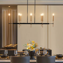 Load image into Gallery viewer, Ravirea 8-Light Black and Gold Metal Island Light (Special Order Only)