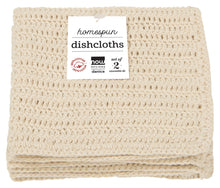 Load image into Gallery viewer, Homespun Natural Crocheted Dishcloths Set of 2