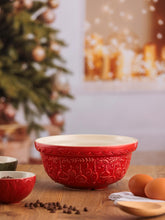 Load image into Gallery viewer, Mason Cash Red Deck the Halls Christmas Mixing Bowl Size 30 (Limited Edition)
