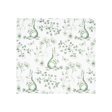 Load image into Gallery viewer, Easter Spring Greens Bunny Toile Napkin