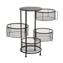 Load image into Gallery viewer, Mesh Swivel 4-Bin Drawer Table