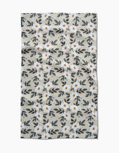 Load image into Gallery viewer, Geometry Painted Spring Flowers Tea Towel