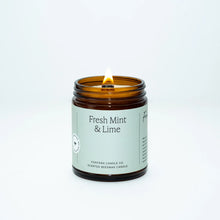 Load image into Gallery viewer, Fresh Mint & Lime Essential Oil Beeswax Jar Candle