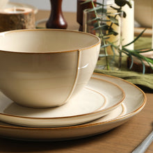 Load image into Gallery viewer, Infinity Stoneware 12-Piece Dinnerware Set - Beige