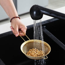 Load image into Gallery viewer, Stainless Steel Fine Mesh Strainer w/Gold Finish (3 Sizes)
