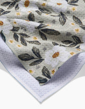Load image into Gallery viewer, Geometry Painted Spring Flowers Tea Towel