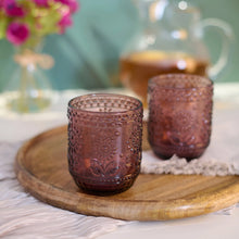 Load image into Gallery viewer, Pink Flower Drinking Glass