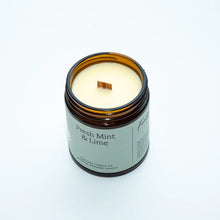 Load image into Gallery viewer, Fresh Mint & Lime Essential Oil Beeswax Jar Candle