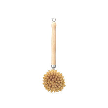 Load image into Gallery viewer, Natural Bristle Veggie and Dish Scrub Brush