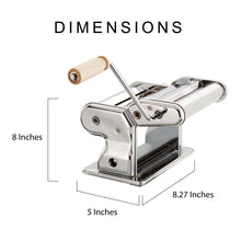 Load image into Gallery viewer, Fante's Silver Pasta Machine with Double Pasta Cutter