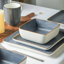 Load image into Gallery viewer, Esmeralda Porcelain Dinnerware Set - Gray
