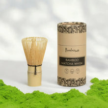 Load image into Gallery viewer, Bamboo Matcha Whisk and Porcelain Holder Set