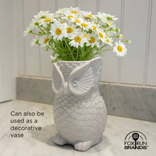 Load image into Gallery viewer, White Ceramic Owl Utensil Crock