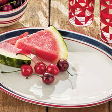 Load image into Gallery viewer, Patriotic Stripe Stoneware Platter