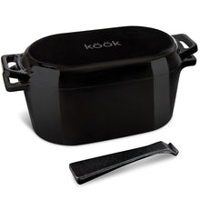 Load image into Gallery viewer, Kook 3.4 Qt Enameled Cast Iron Dutch Oven with Lid