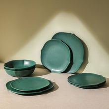 Load image into Gallery viewer, Baskerville Stoneware Dinnerware Set - Green