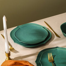 Load image into Gallery viewer, Baskerville Stoneware Dinnerware Set - Green