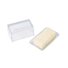 Load image into Gallery viewer, Embossed Glass Butter Dish (Holds 2 Sticks)