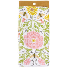 Load image into Gallery viewer, Peony Bee Kitchen Towel