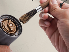 Load image into Gallery viewer, 8" Coffee Cleaning Brush – Premium Wood & Boar Bristle