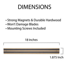 Load image into Gallery viewer, Wood Magnetic Knife and Tool Storage Bar (2 Sizes)